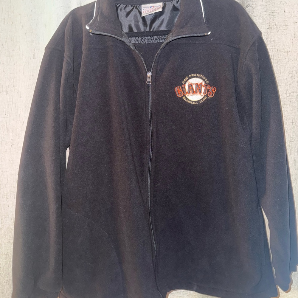 SF Giants Black Men's Fleece Jacket